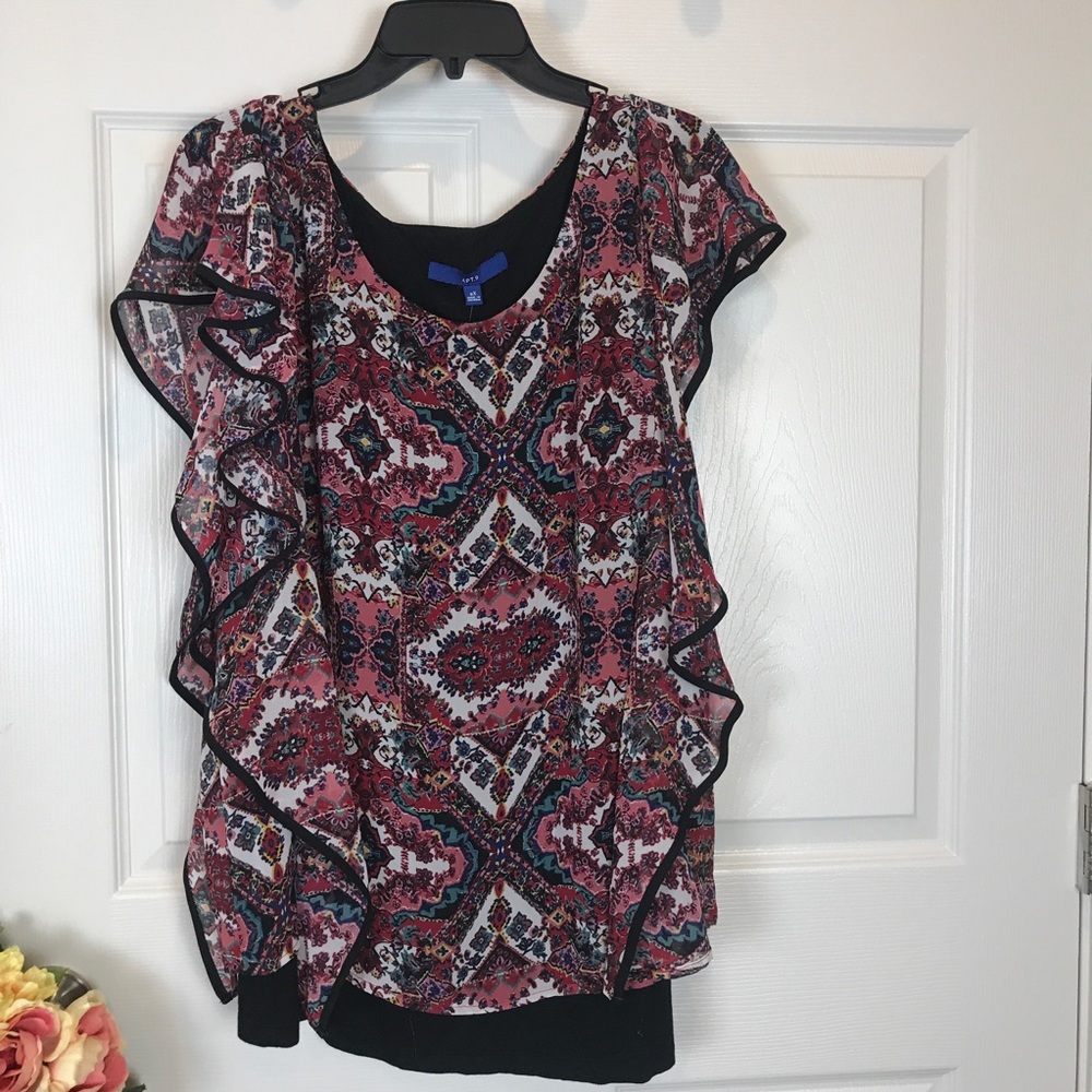 Apt 9 Paisley Print Blouse Size 0X - Picture 1 of 2